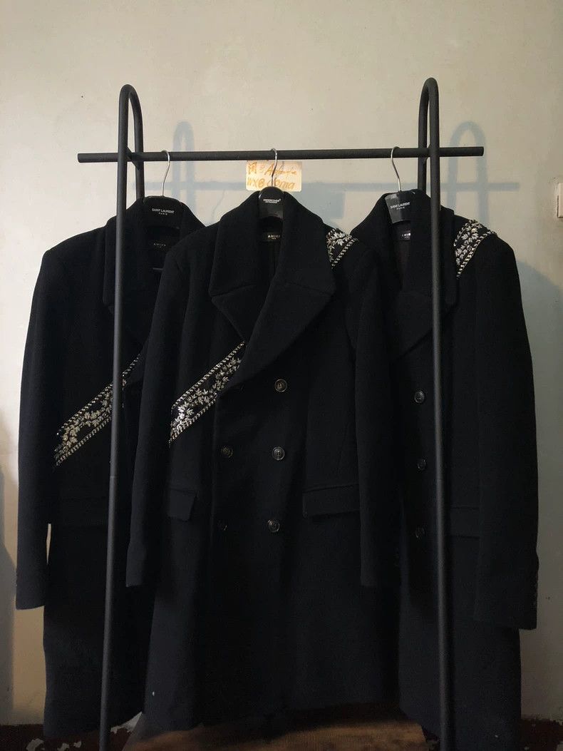 Amiri Amiri Diamond Embroidered Cashmere and Wool Coat Size US M / EU 48-50 / 2 - 5 Thumbnail