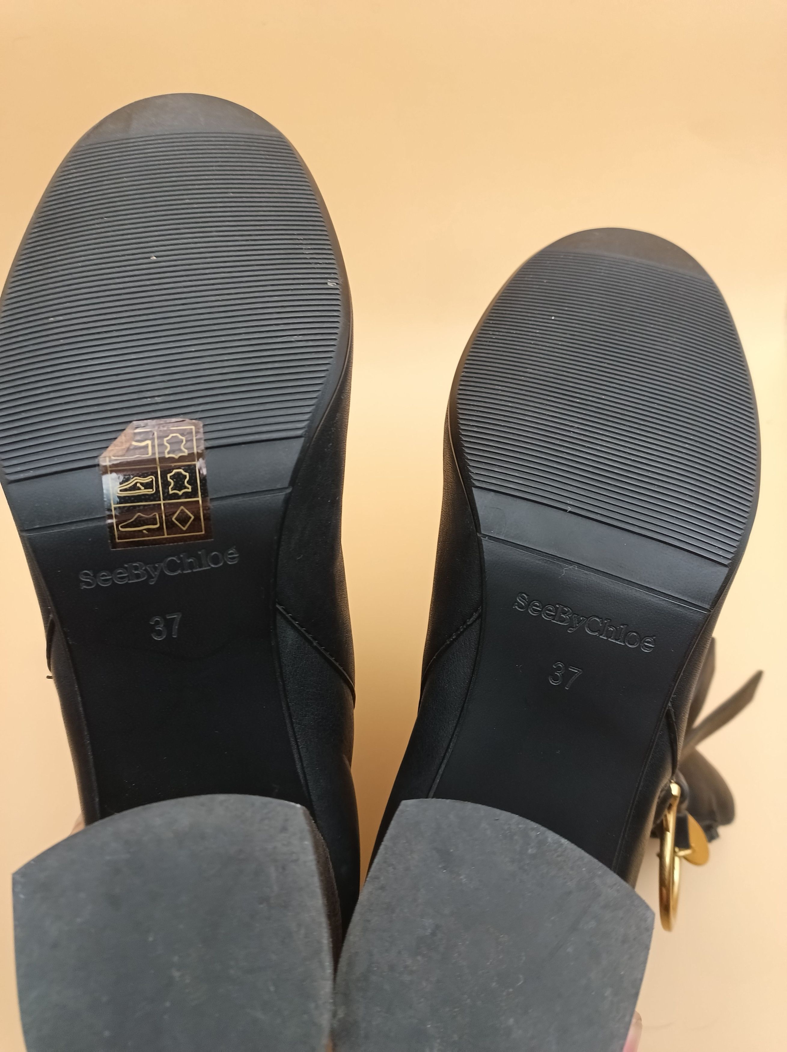 See by Chloe See by Chloe Louise Block Heel Leather Ankle Boots EU 37 Size US 7 / IT 37 - 10 Thumbnail