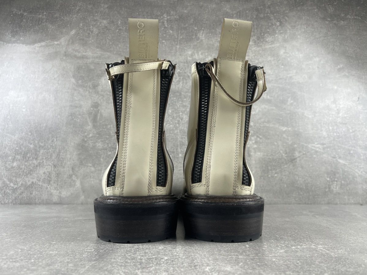 Buttero Buttero Leather Combat Biker Double Zip Boots Beige Vibram Size US 10 / EU 43 - 7 Thumbnail