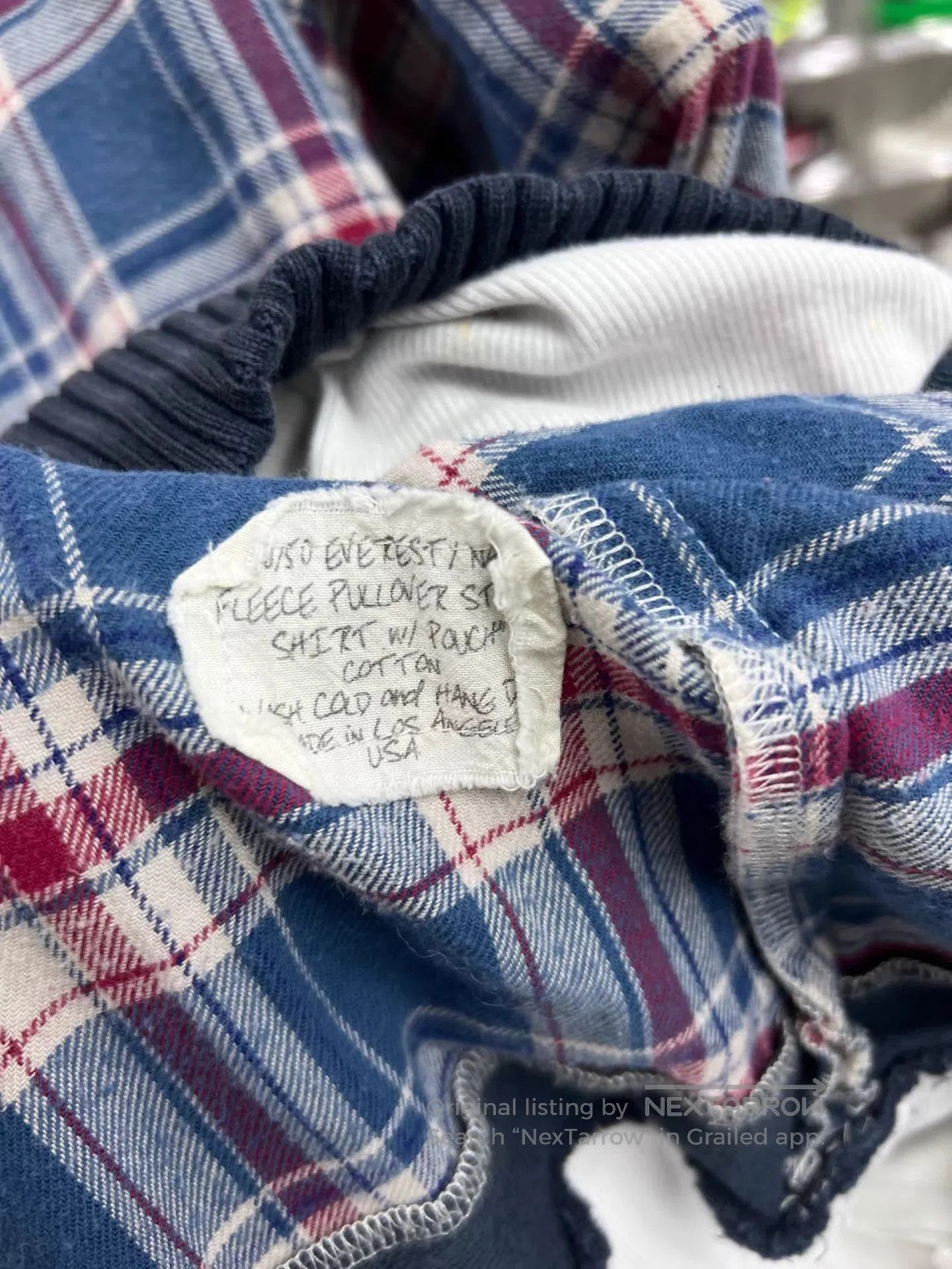 Greg Lauren Blue Plaid Button. Size US XL / EU 56 / 4 - 9 Thumbnail