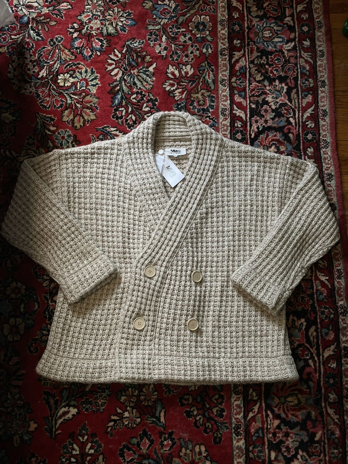 Maison Margiela Maison Margiela Wool Cardigan in Beige | Grailed