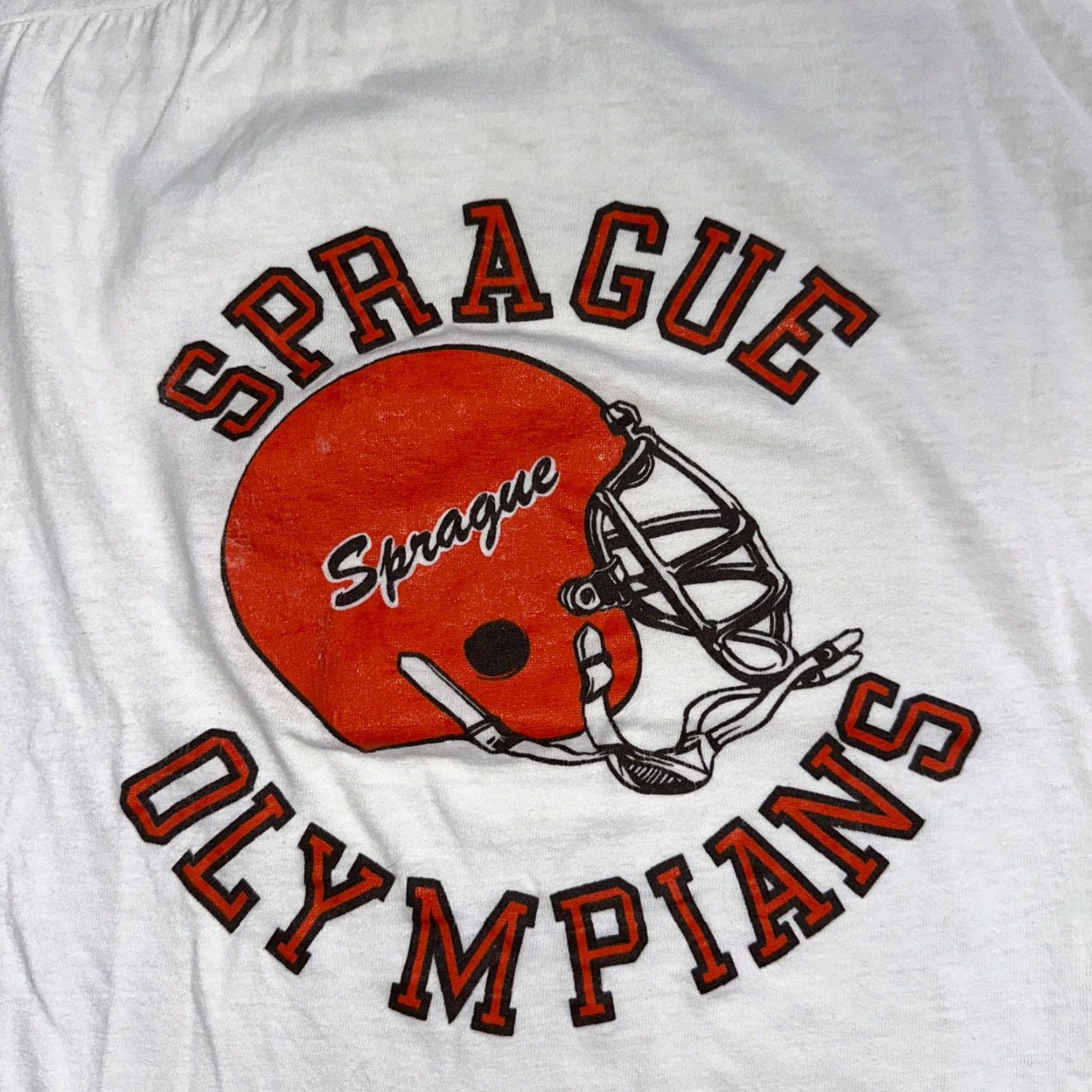 Champion VINTAGE Champion Sprague Olympians T Shirt Football Jersey Salem Keizer Oregon 80s White M Mens Short Sleeve Crew Neck Graphic Print Size US M / EU 48-50 / 2 - 3 Thumbnail