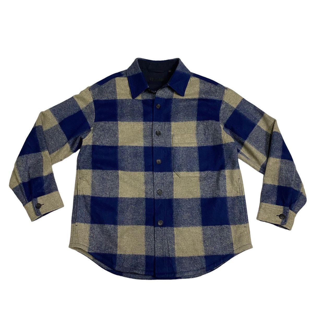 Flannel × Japanese Brand × Uniqlo Uniqlo flannel polyester button up jacket Size US L / EU 52-54 / 3 - 5 Thumbnail