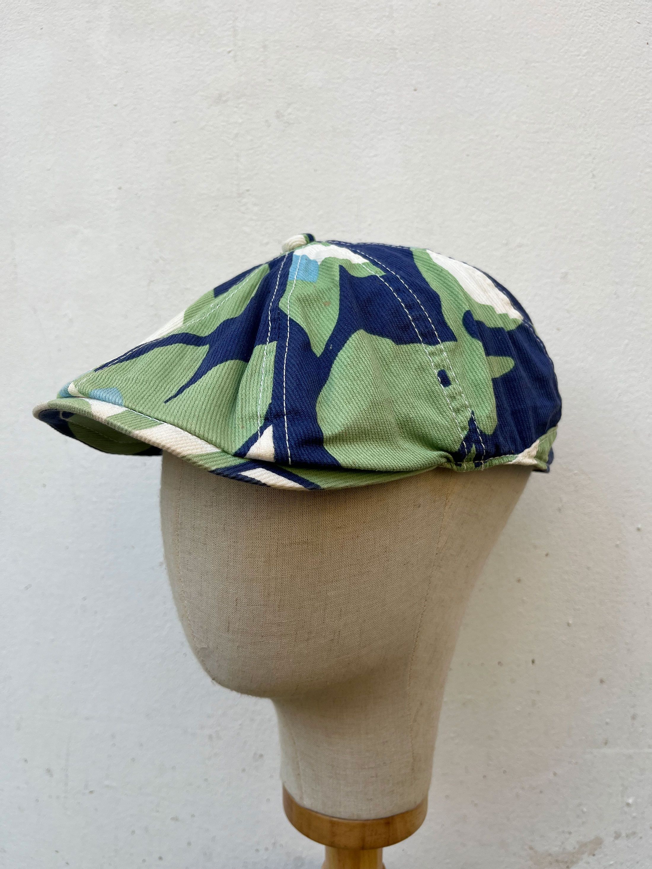 Arts & Science × Denime Denime Japan Hand Print Flat Cap Hawaii Hawaiian Size ONE SIZE - 2 Thumbnail