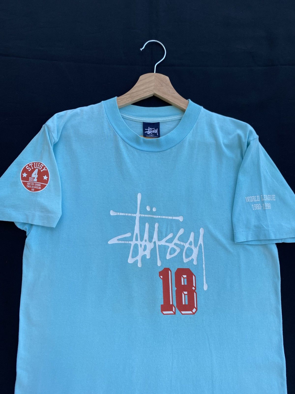 Stussy Rare Vintage 90s Stussy 18th Annivesary 1980-1998 Tshirt Size US M / EU 48-50 / 2 - 1 Thumbnail