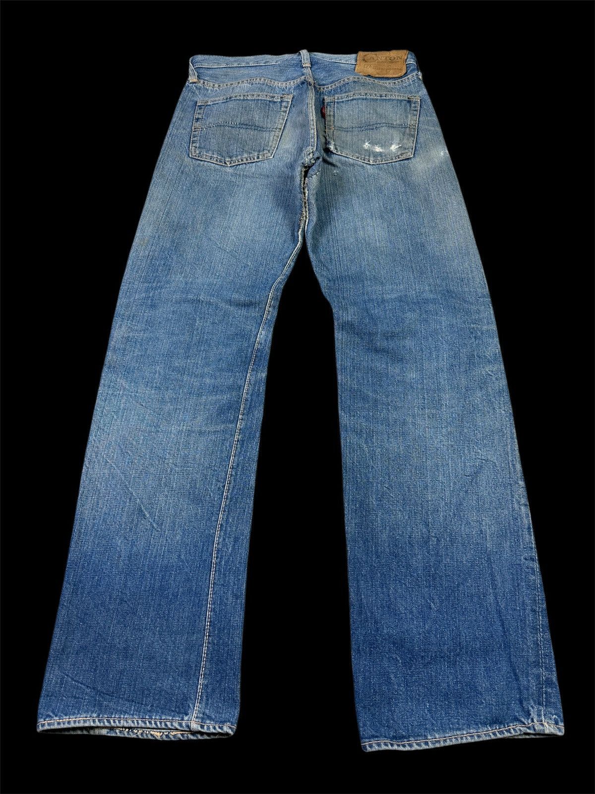 Vintage Rare💥Vintage 80/90s Canton Selvedge Distressed Denim Size US 29 - 2 Thumbnail
