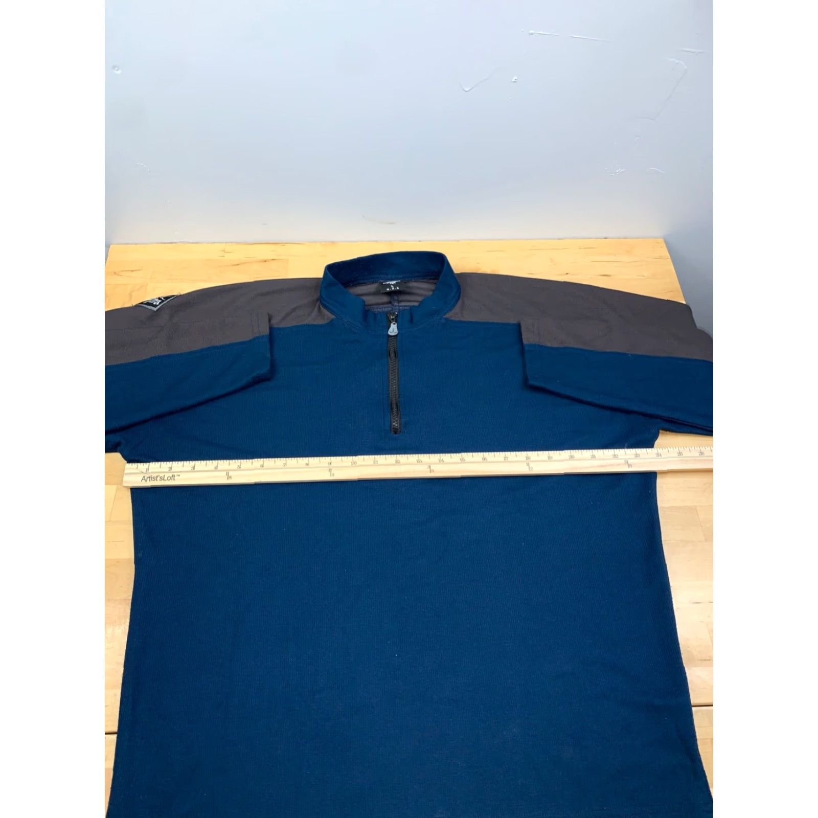 Prana VINTAGE prAna 1/4 Zip Pullover Sweatshirt Mens L Blue Outdoor USA 10087 Size US L / EU 52-54 / 3 - 5 Thumbnail