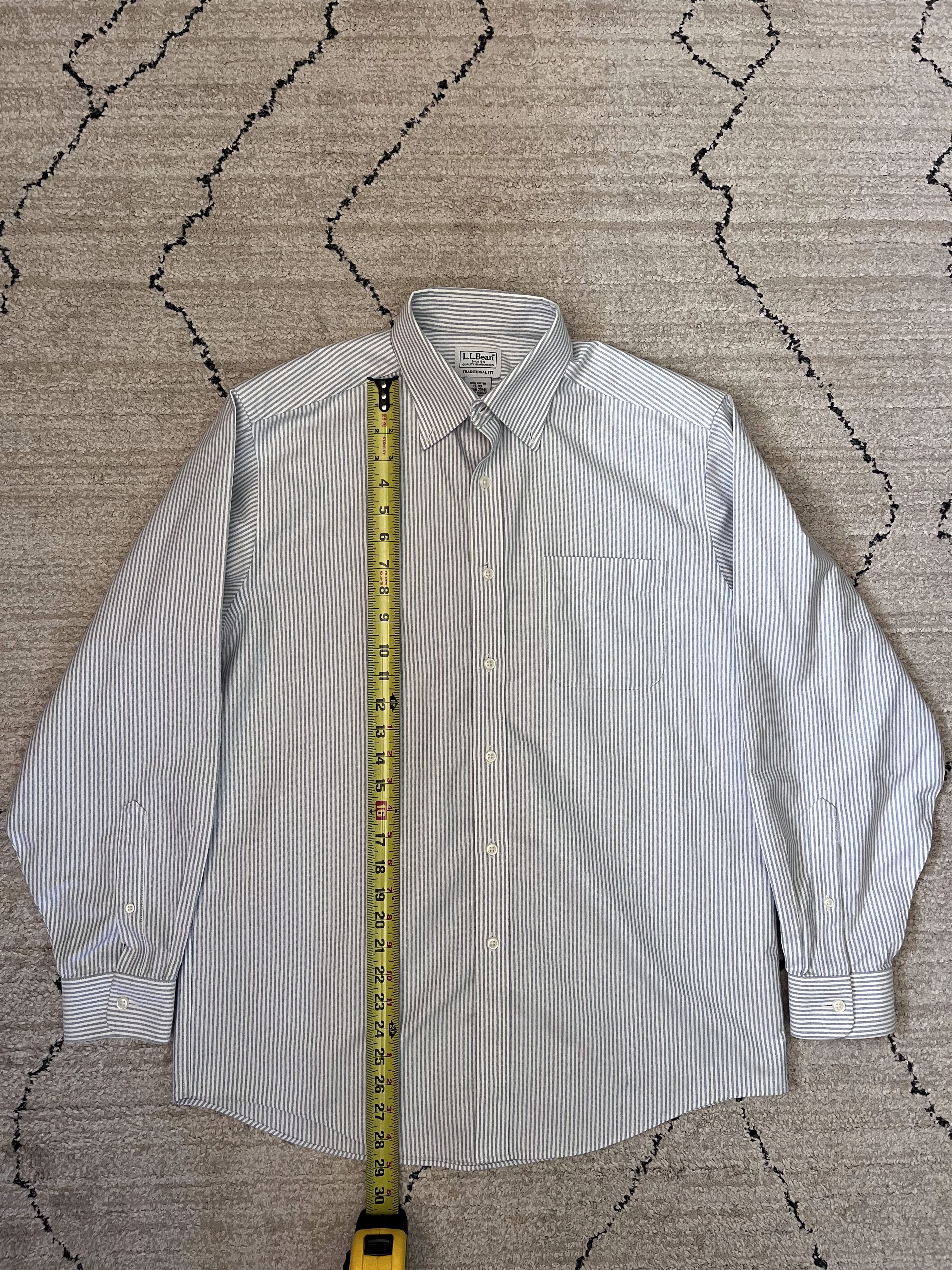 L.L. Bean Vintage LL Bean Striped Dress Shirt Size US M / EU 48-50 / 2 - 3 Thumbnail