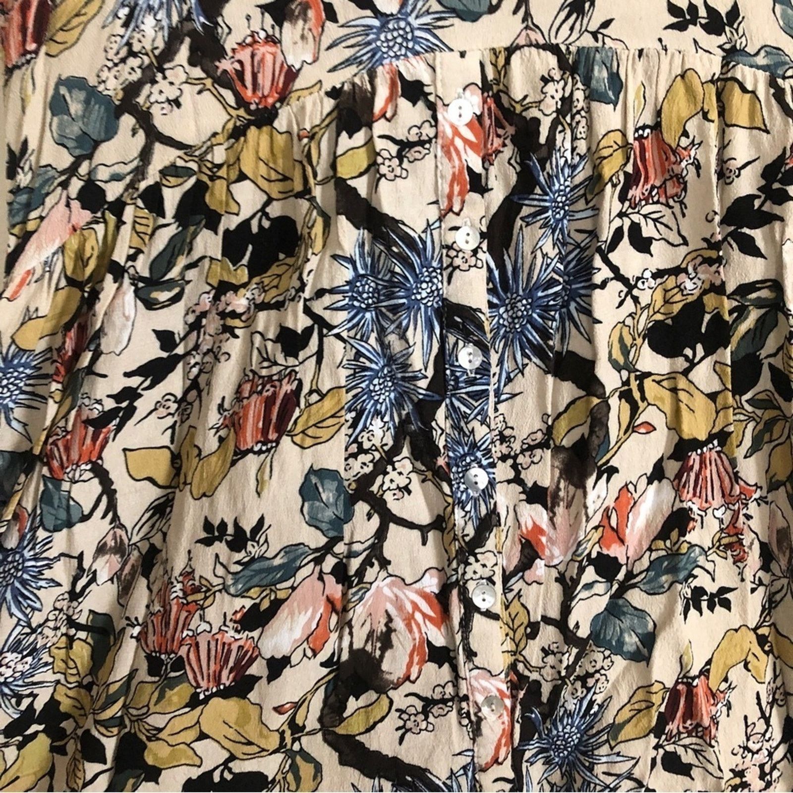 Other Knot Sisters Multicolor Floral Button Skirt Mini Tank Dress Size S / US 4 / IT 40 - 4 Thumbnail