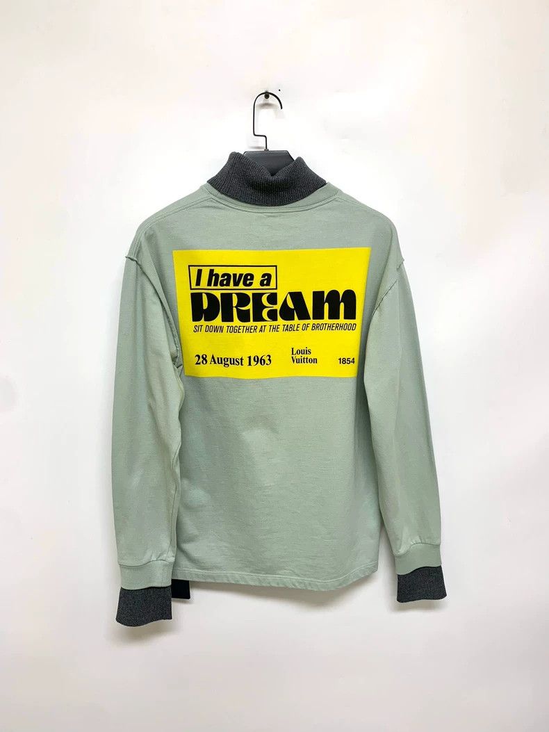 Louis Vuitton Mint green fake two-piece sweatshirt