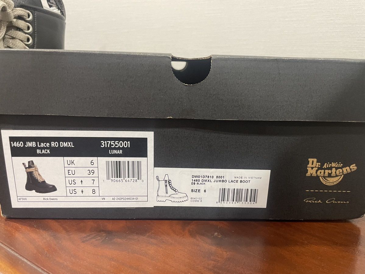 Dr. Martens × Rick Owens Rick Owens x Dr Martens 1460 DMXL Jumbo Lace Boot Size US 7 / EU 40 - 4 Thumbnail