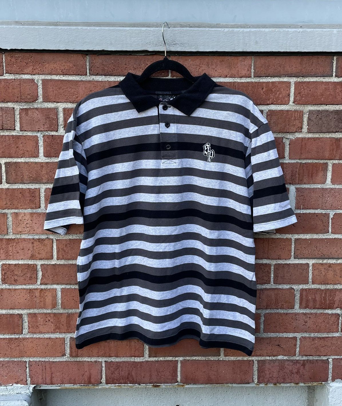 Southpole South Pole Men’s Polo Collared Short Multicolored Stripe Size US L / EU 52-54 / 3 - 1 Thumbnail