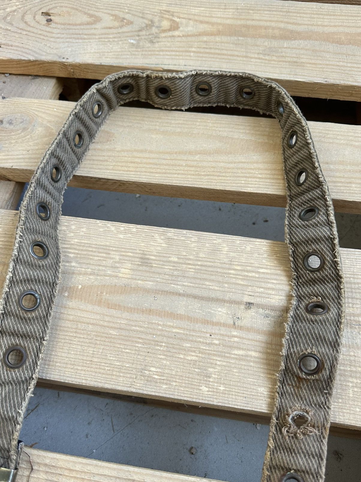 If Six Was Nine Vintage Beige Worn Belt Size ONE SIZE - 7 Thumbnail