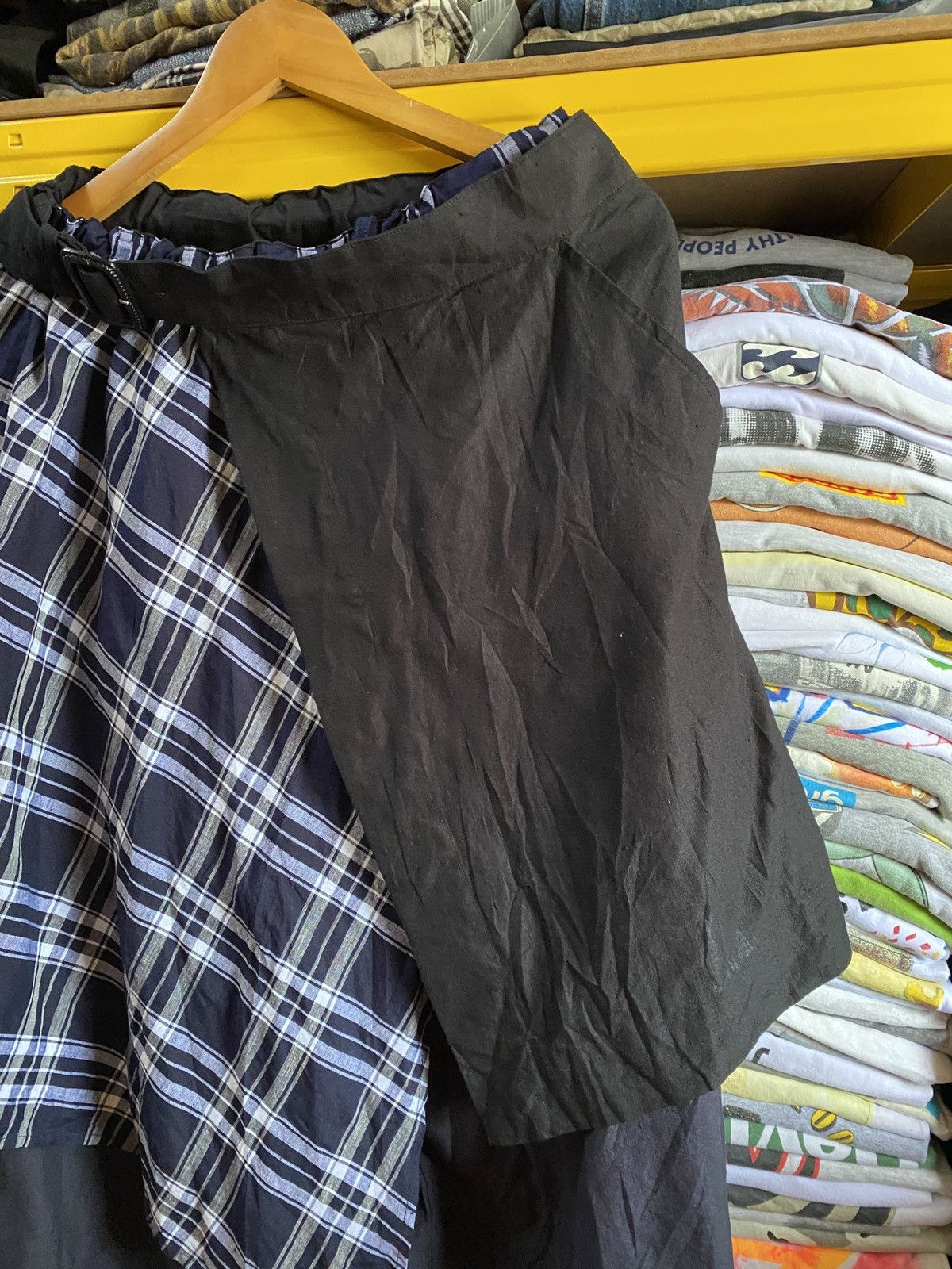 Designer × Frapbois × Japanese Brand Frapbois Japanese cyberpunk Double Layer Cropped Wrap Pants Size US 30 / EU 46 - 3 Thumbnail