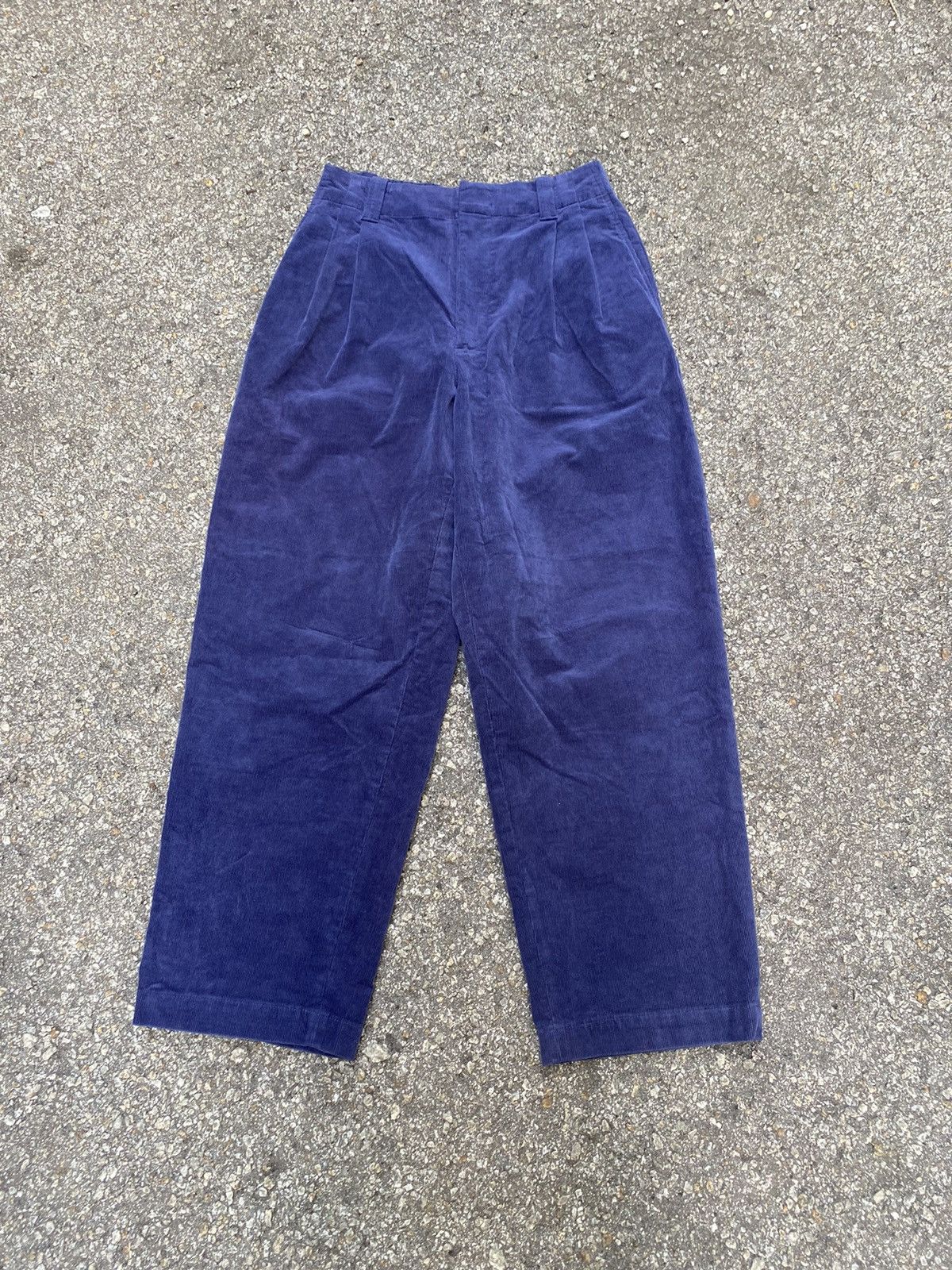 image of Christophe Lemaire x Marni Baggy Balloon Pants Marni X Uniqlo Corduroy Wide Leg in Navy (Size 29)