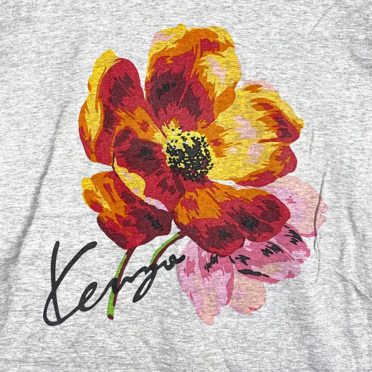 Kenzo × Vintage Vintage 90's KENZO Flowers Graphic Tee Shirt One Size Fits Size US M / EU 48-50 / 2 - 2 Thumbnail