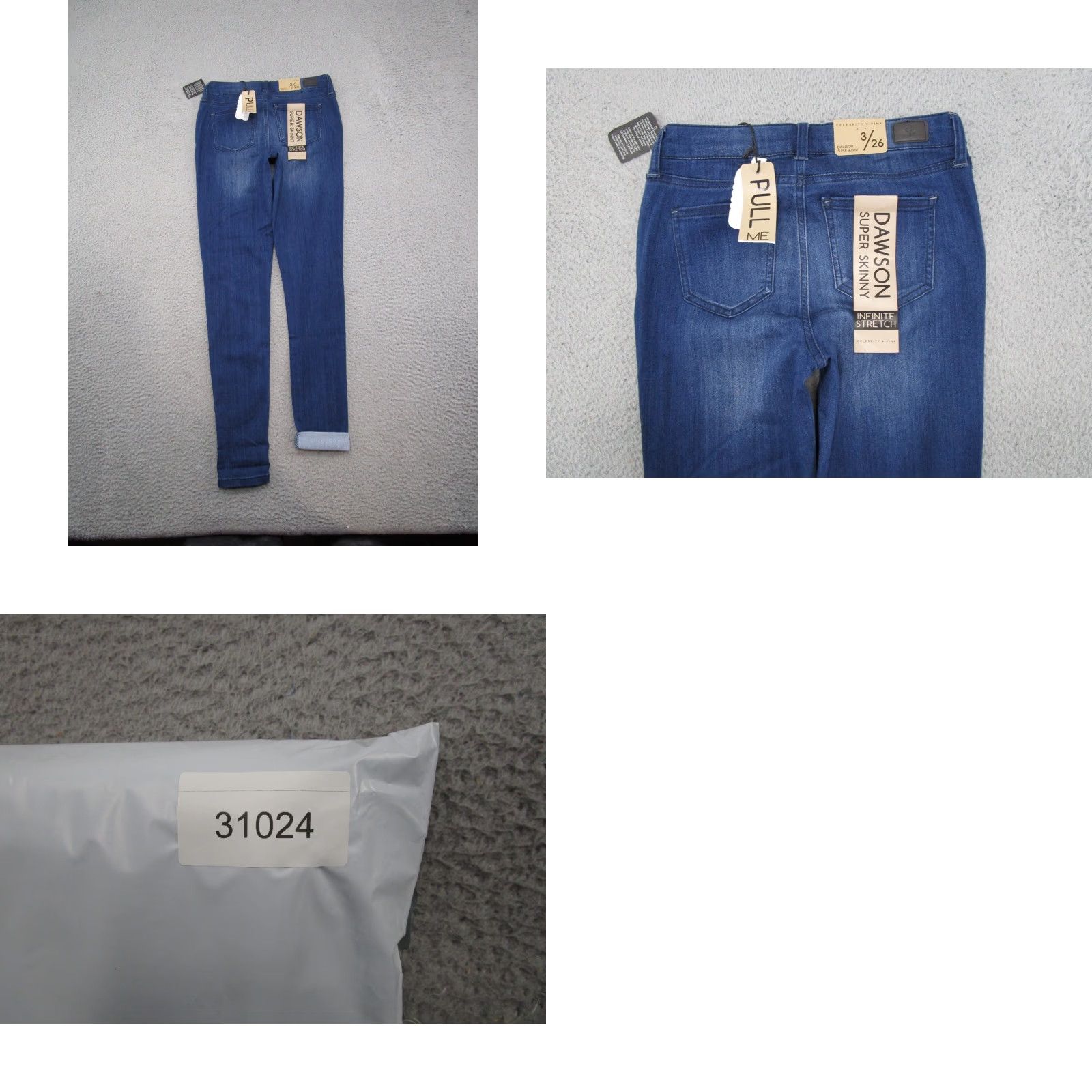 Vintage Celebrity Pink Jeans Women's Dawson Super Skinny Blue Stretch Denim SZ 3/26 NEW Size 26" / US 2 / IT 38 - 9 Thumbnail
