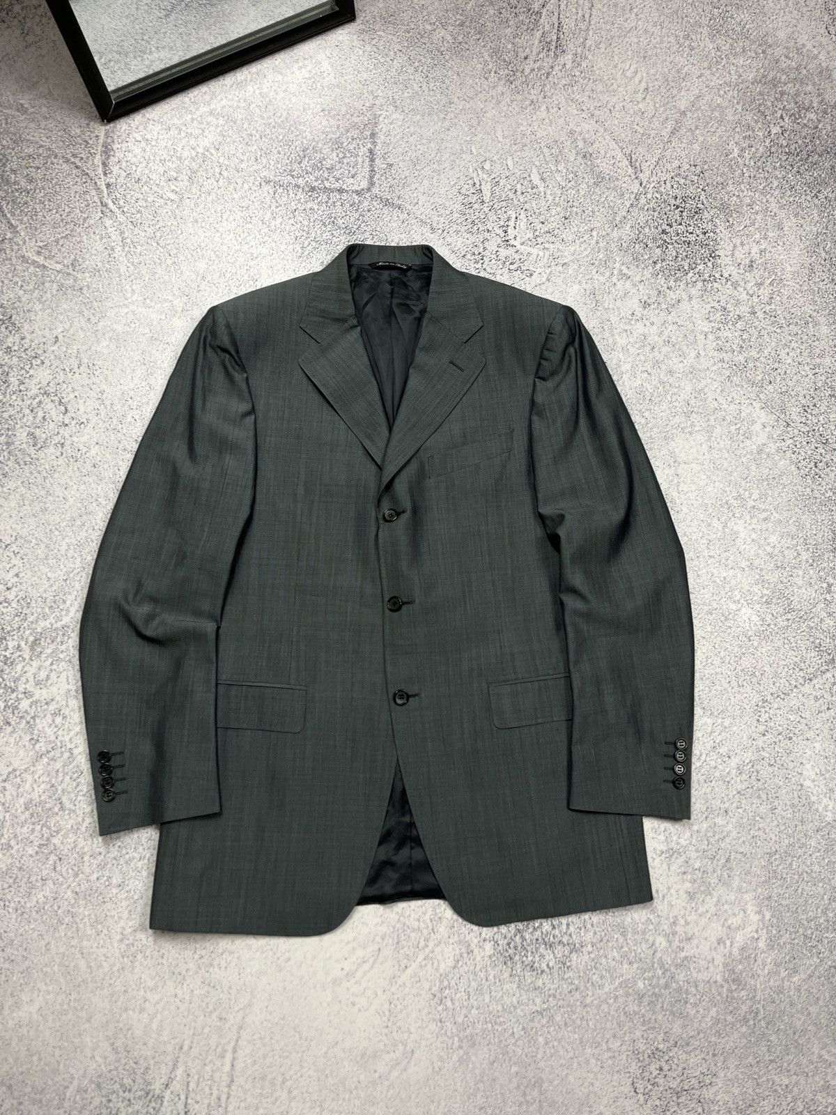 Canali Vintage Canali Wool Silk Suit Blazer Jacket And Pants Size 50R - 5 Thumbnail