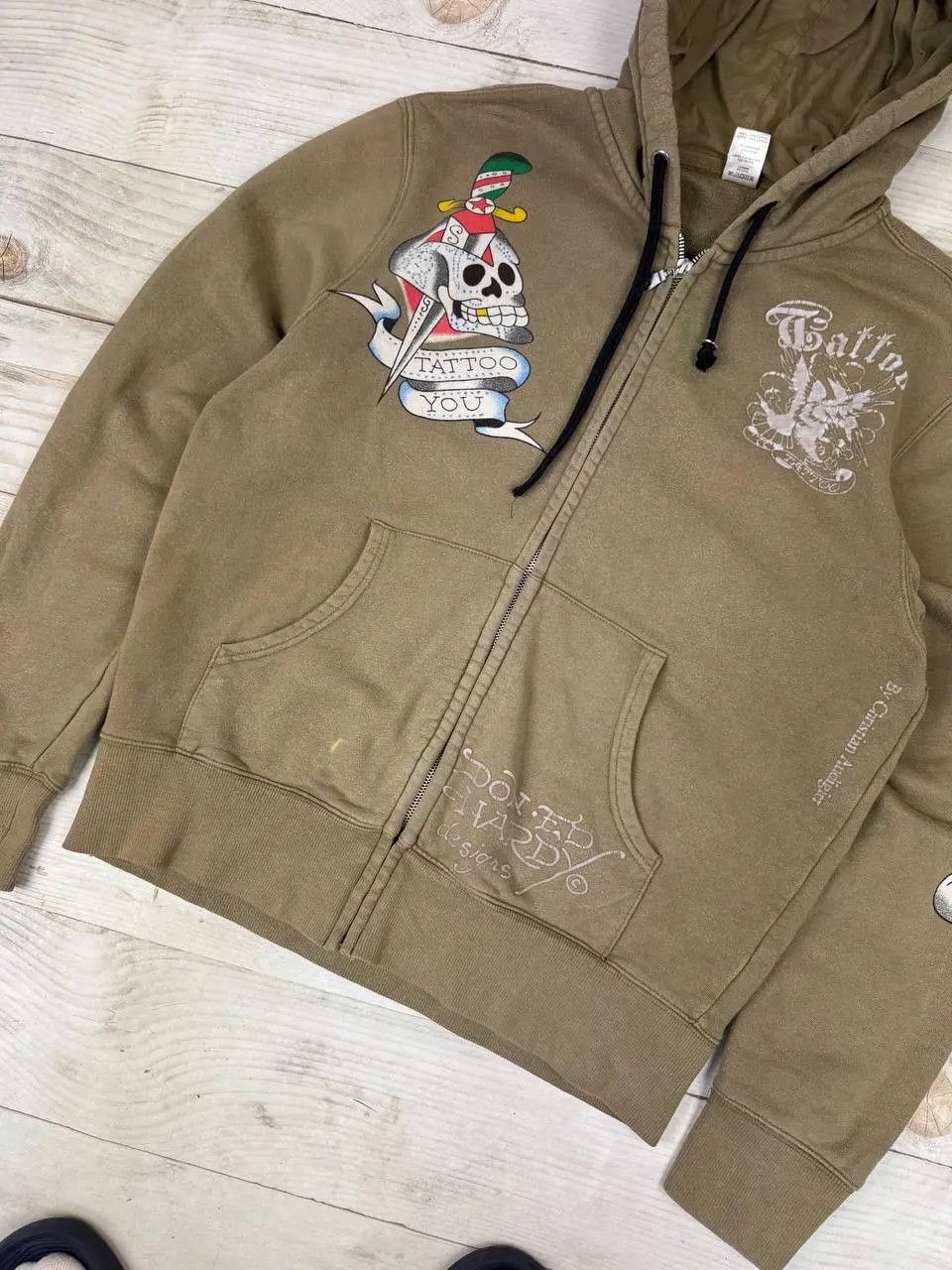 Ed Hardy Vintage Ed Hardy By Christian Audigier Hoodie Tatto Y2K 90s Size US S / EU 44-46 / 1 - 4 Thumbnail