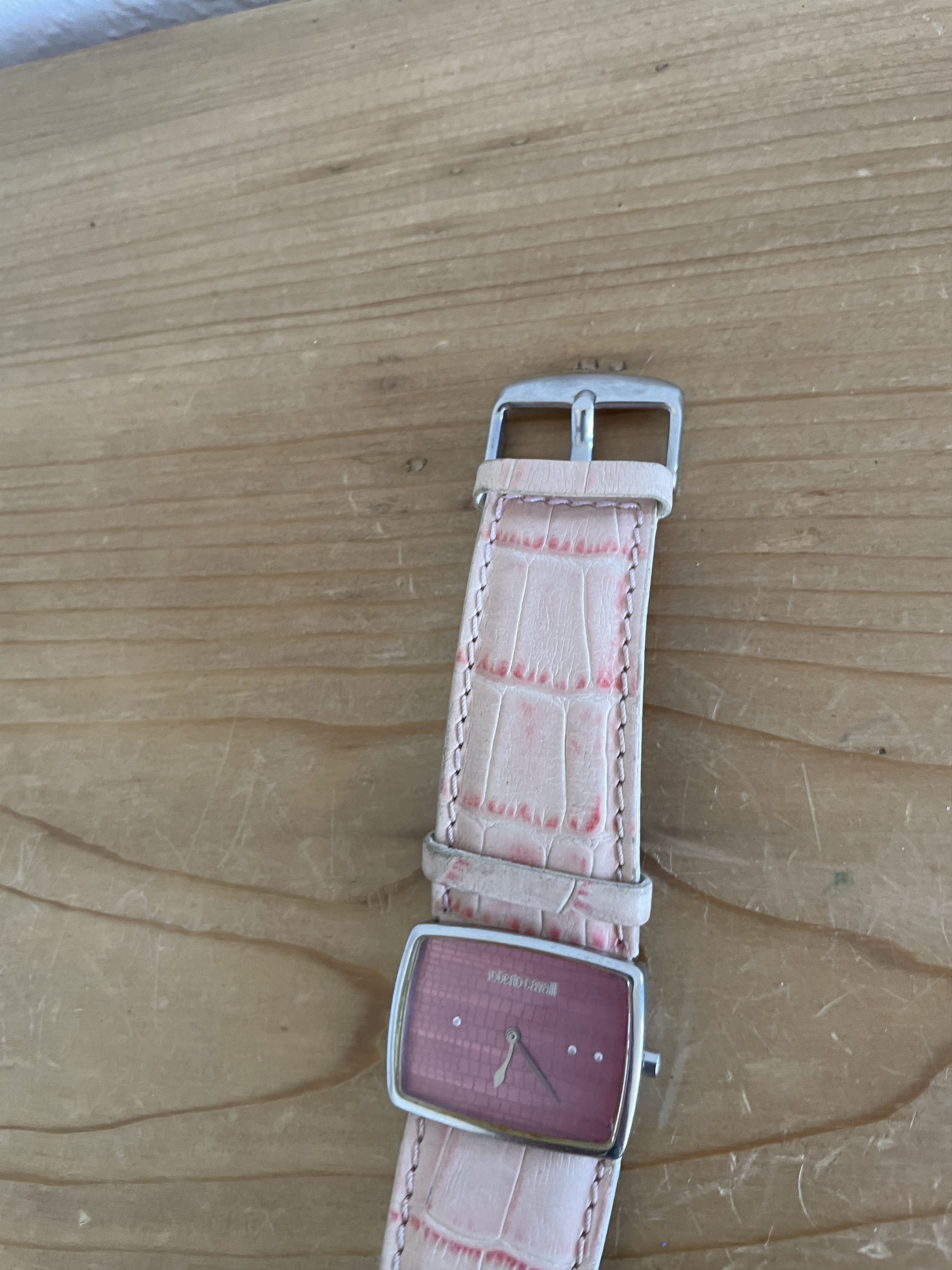Roberto Cavalli Pink Snakeskin Strap Watch Size ONE SIZE - 9 Thumbnail