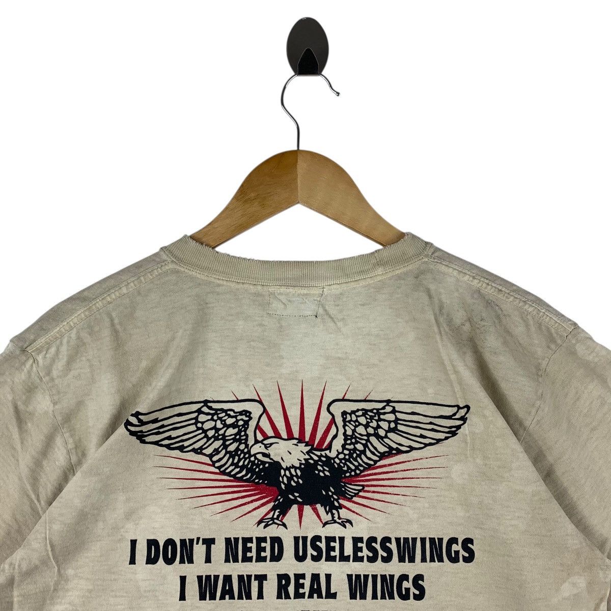 Other Vintage Acoustic Distressed Eagle Real Wings Back Print Tee Size US L / EU 52-54 / 3 - 9 Thumbnail