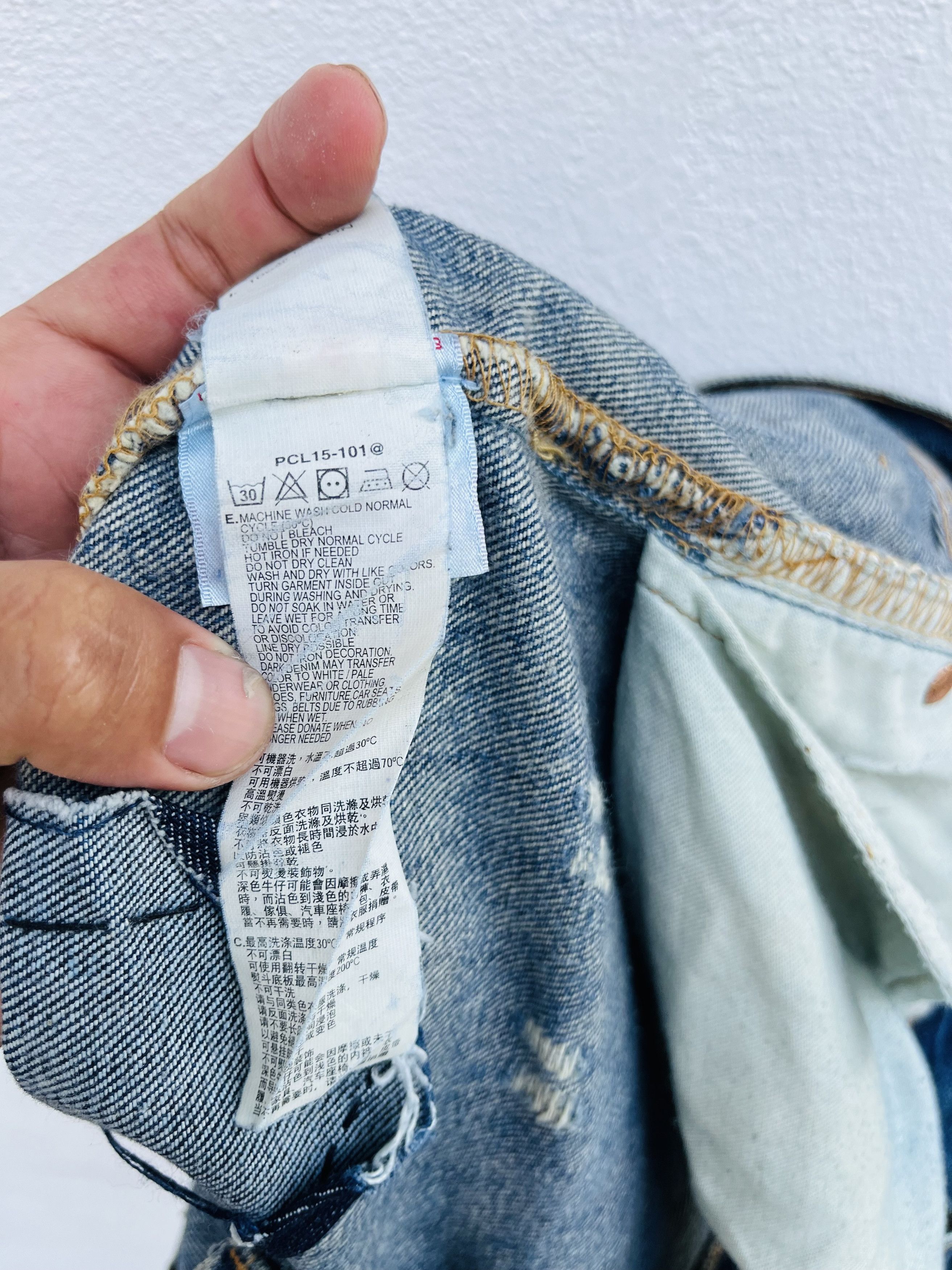Japanese Brand × Vintage Vintage Levis Distressed Japanese Designer Fashion Style Size US 30 / EU 46 - 17 Thumbnail