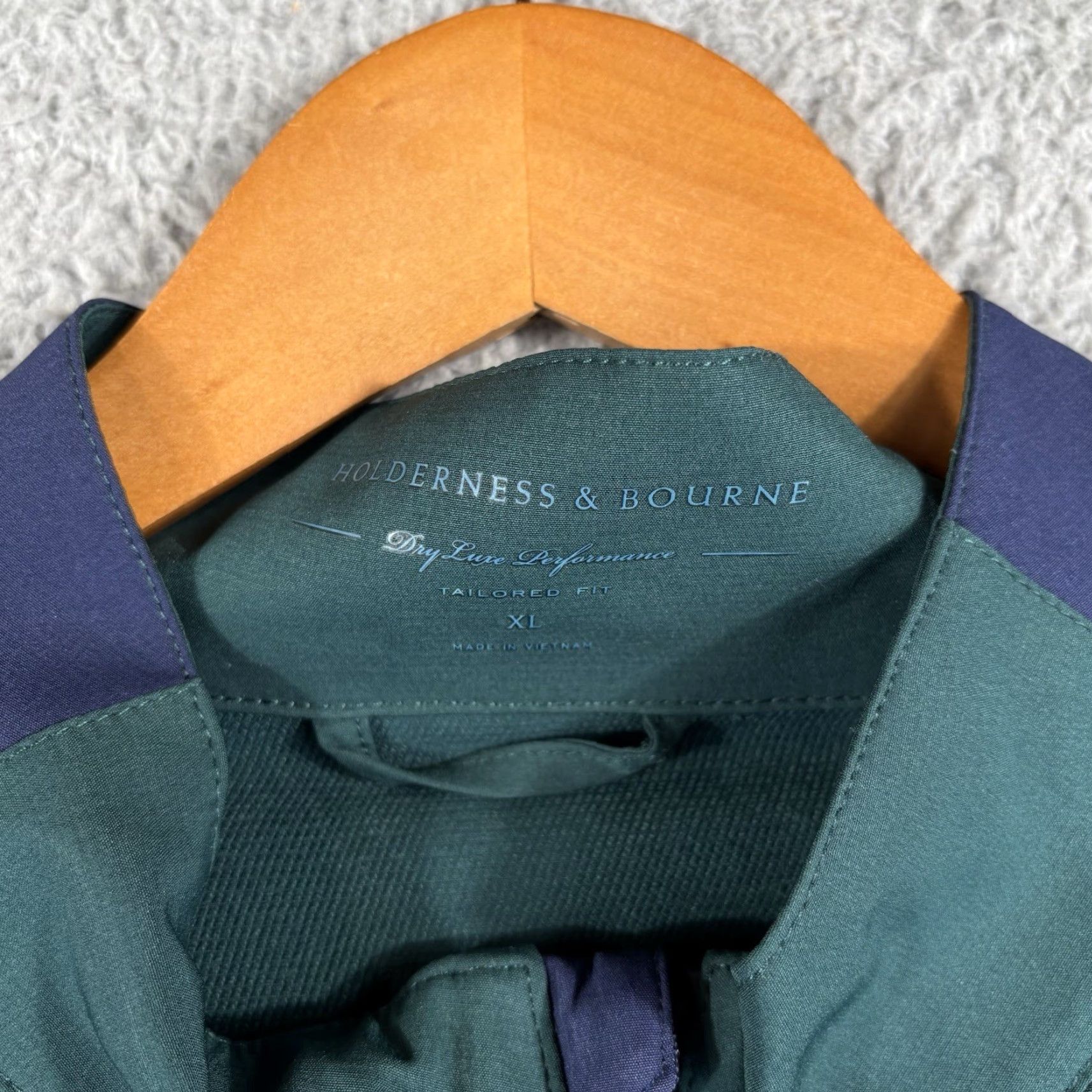 Rains Holderness & Bourne Jacket Mens XL Green Navy Lightweight Windbreaker Zip Golf Weather Rain Multicolor Casual Travel Size US XL / EU 56 / 4 - 4 Thumbnail