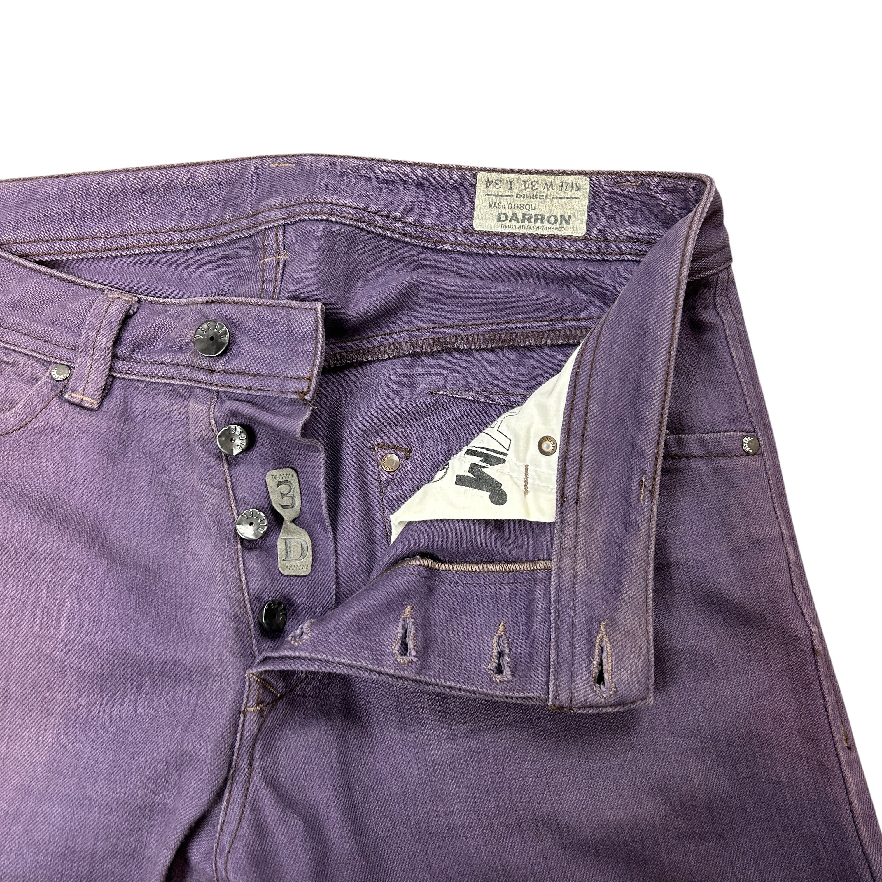 Diesel Diesel Darron Regular Slim Tapered Purple Denim Jeans W31L34 Size US 31 - 5 Thumbnail