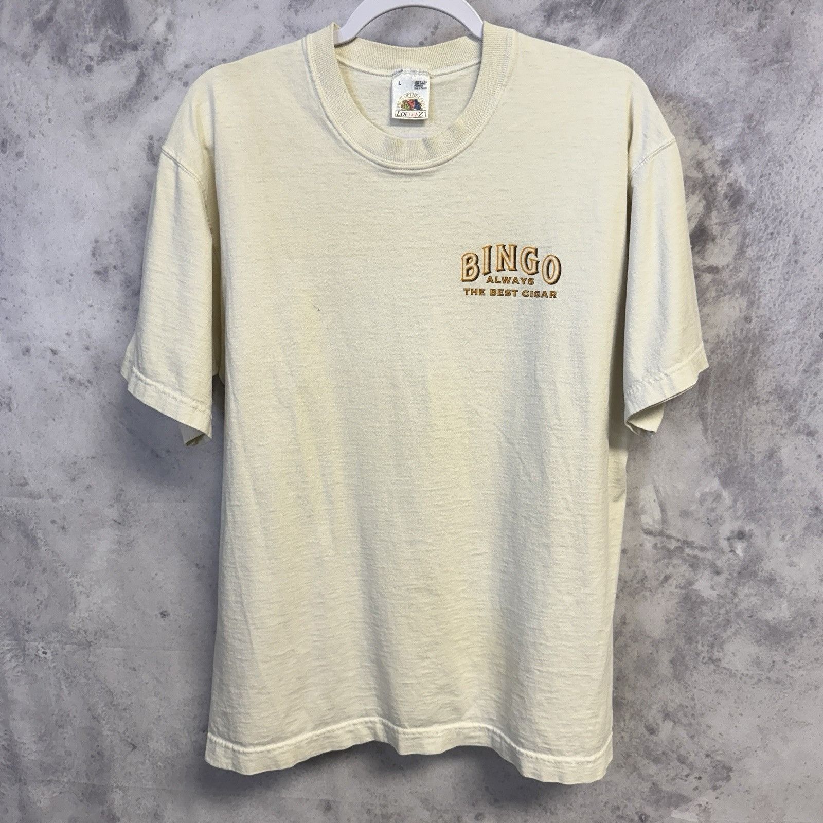 Vintage Vintage 90s Bingo Cigar T Shirt Mens Large White Single Stit Size US L / EU 52-54 / 3 - 3 Thumbnail
