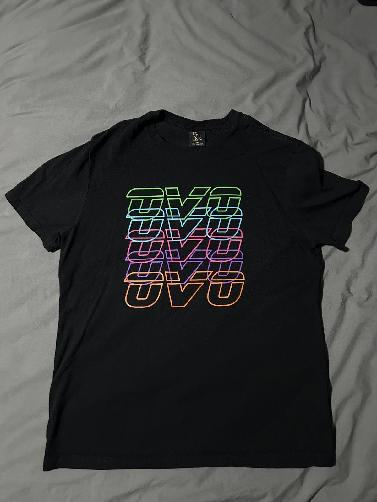 October's Very Own OVO October’s Very Own Black Neon Stacked Logo Tee – L Size US L / EU 52-54 / 3 - 1 Thumbnail