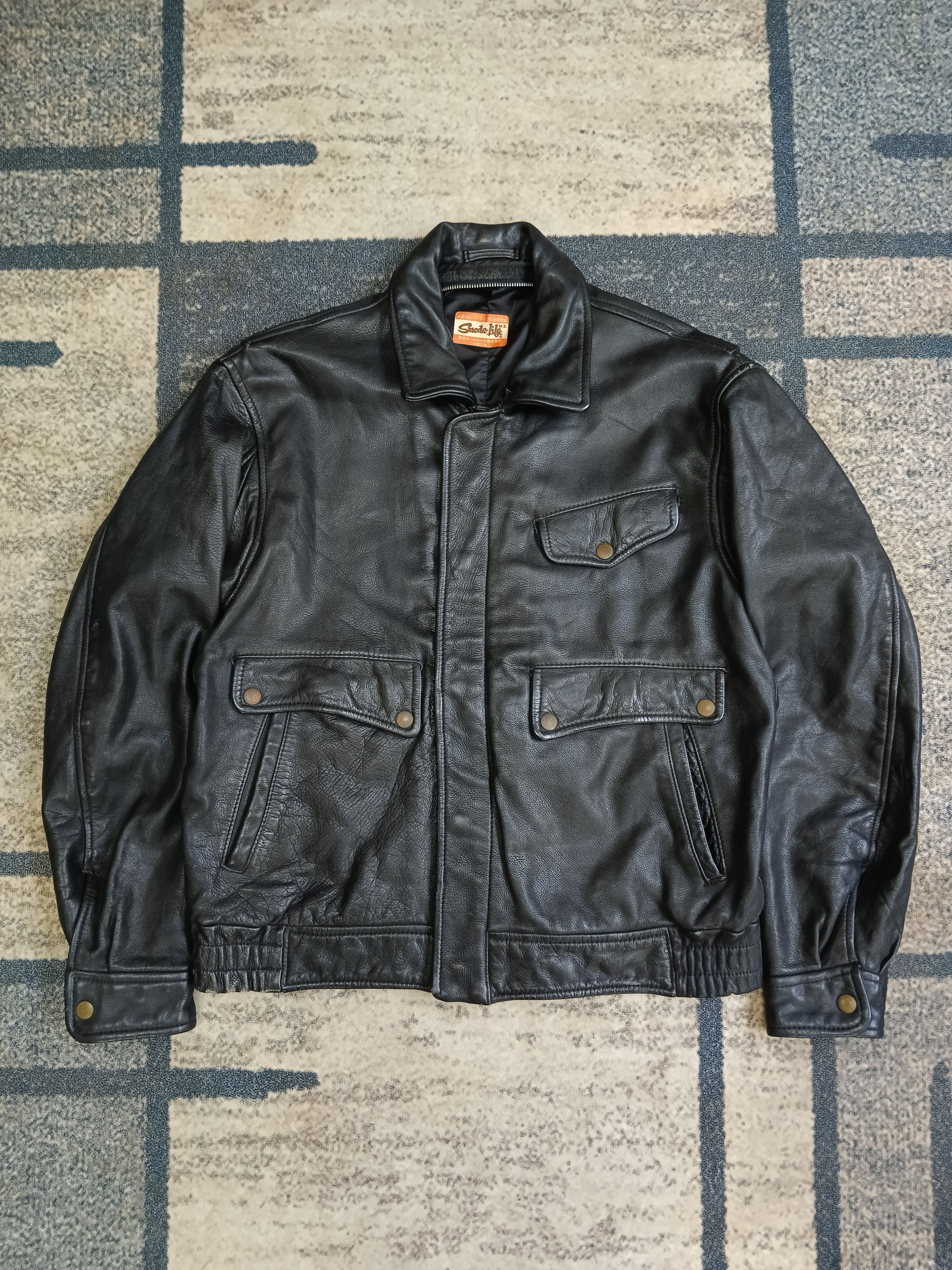 Vintage VINTAGE BAHRON RACING LEATHER WEAR JACKET Size US M / EU 48-50 / 2 - 2 Thumbnail