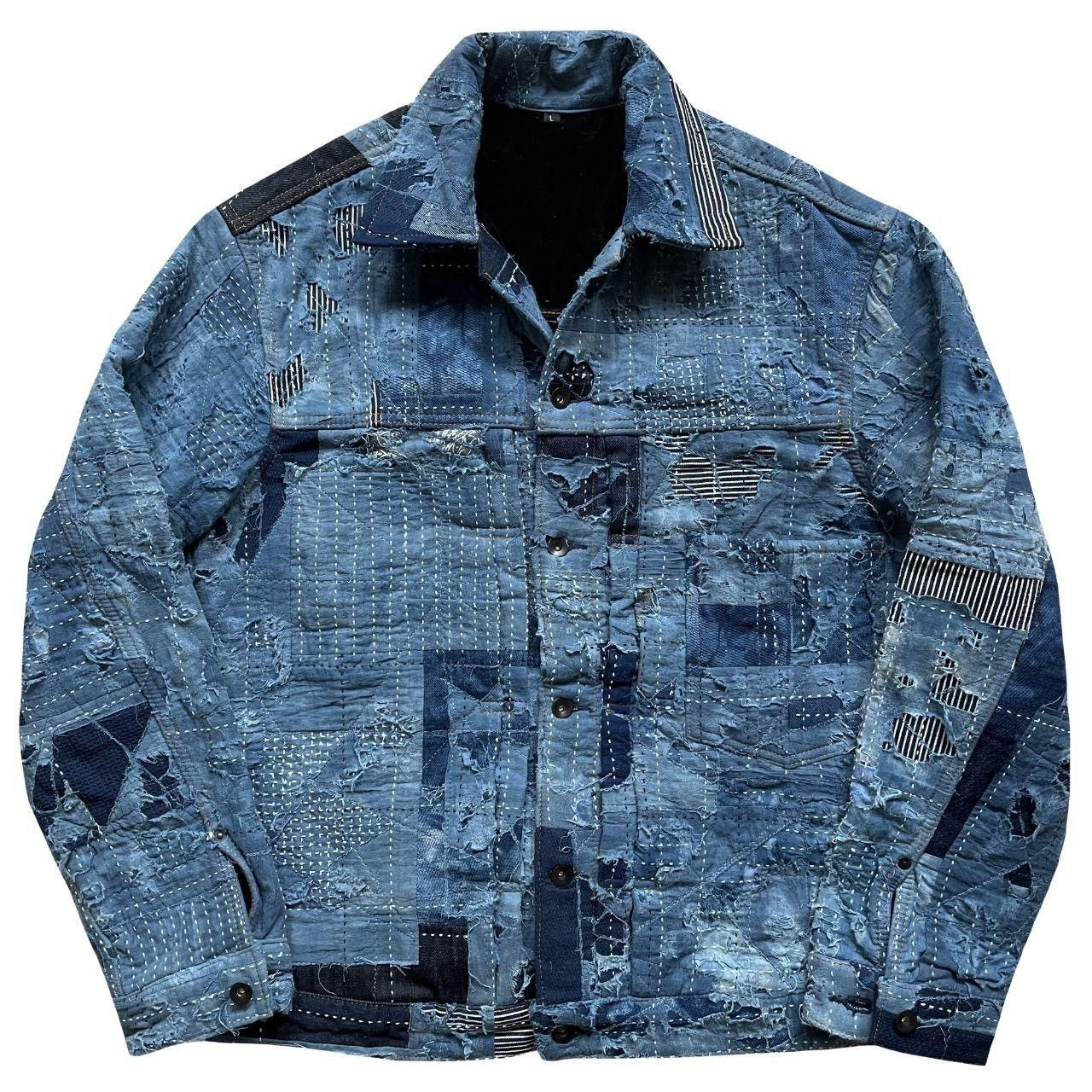 Kapital × Kapital Kountry Studded Embroidered Boro Denim Jacket