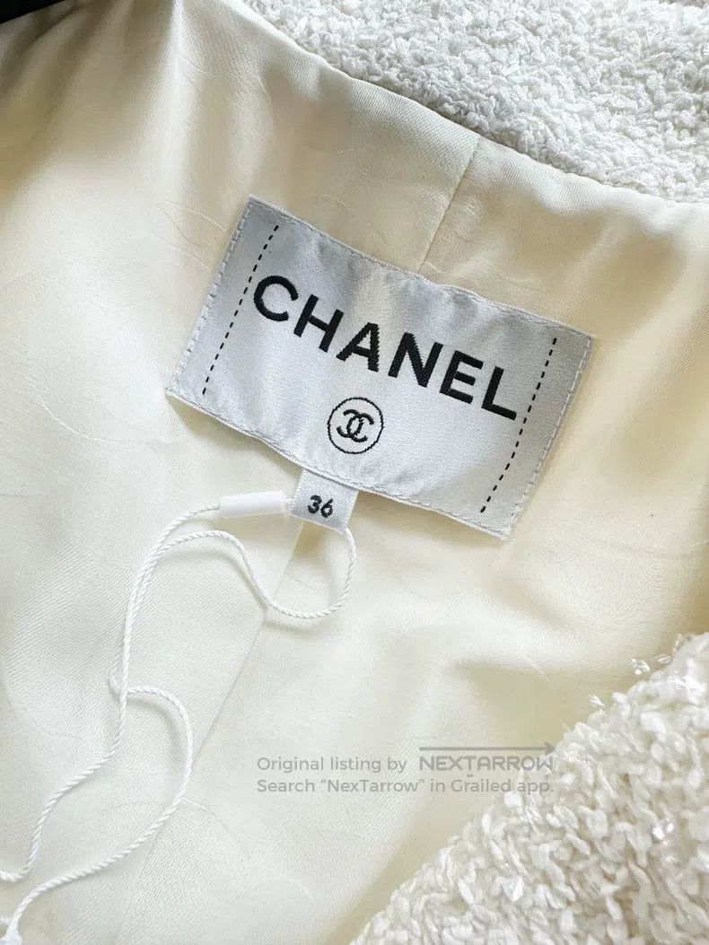 Chanel Chanel 22S popular white soft tweed four-pocket silhouette Size XS / US 0-2 / IT 36-38 - 6 Thumbnail