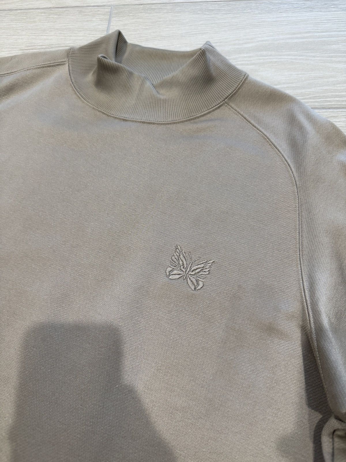 Needles Needles Mock Neck Sweatshirt Stone/Beige, Size M Size US M / EU 48-50 / 2 - 1 Thumbnail