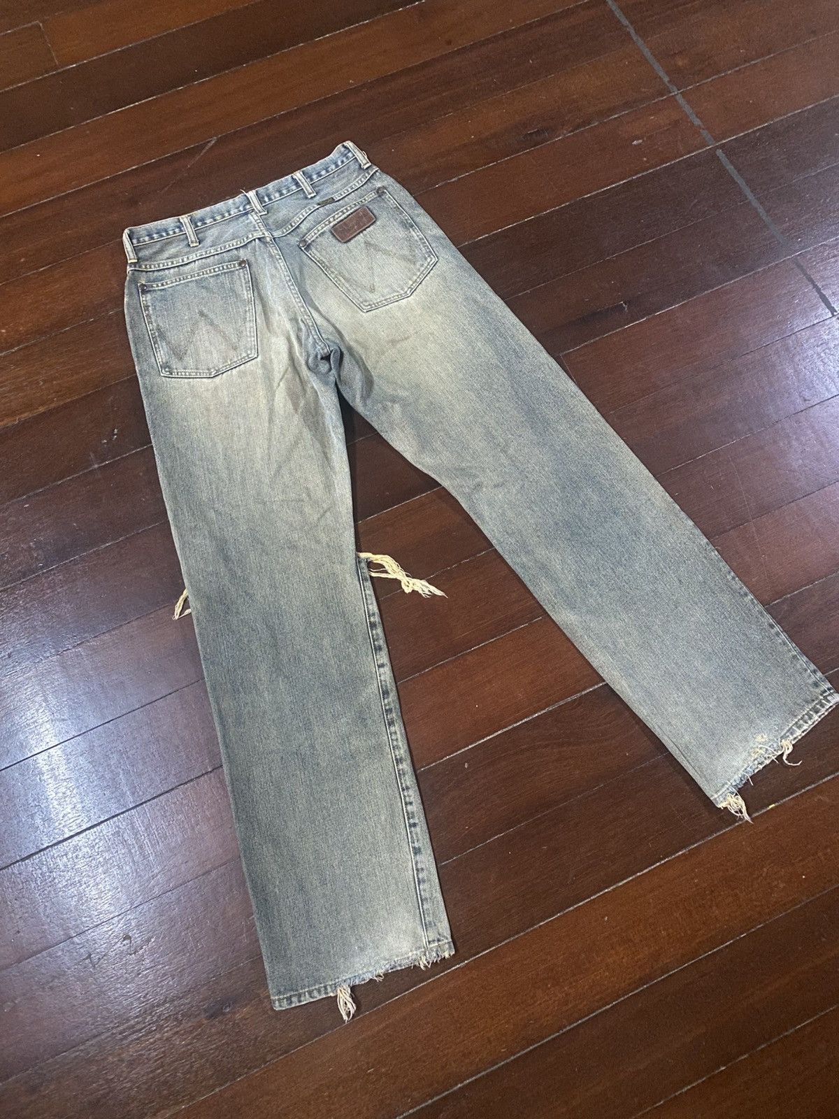 Wrangler VINTAGE WRANGLER DISTRESSED FADED JEANS PANTS selvedge rusty Size US 33 - 11 Thumbnail