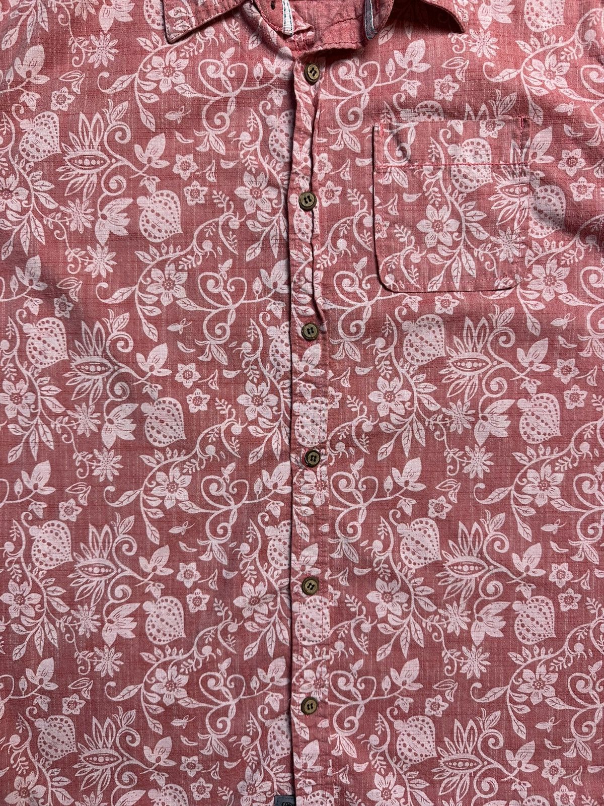 Point Zero Vintage Point Zero Pink Paisley Print Button-up Shirt Size US XL / EU 56 / 4 - 5 Thumbnail