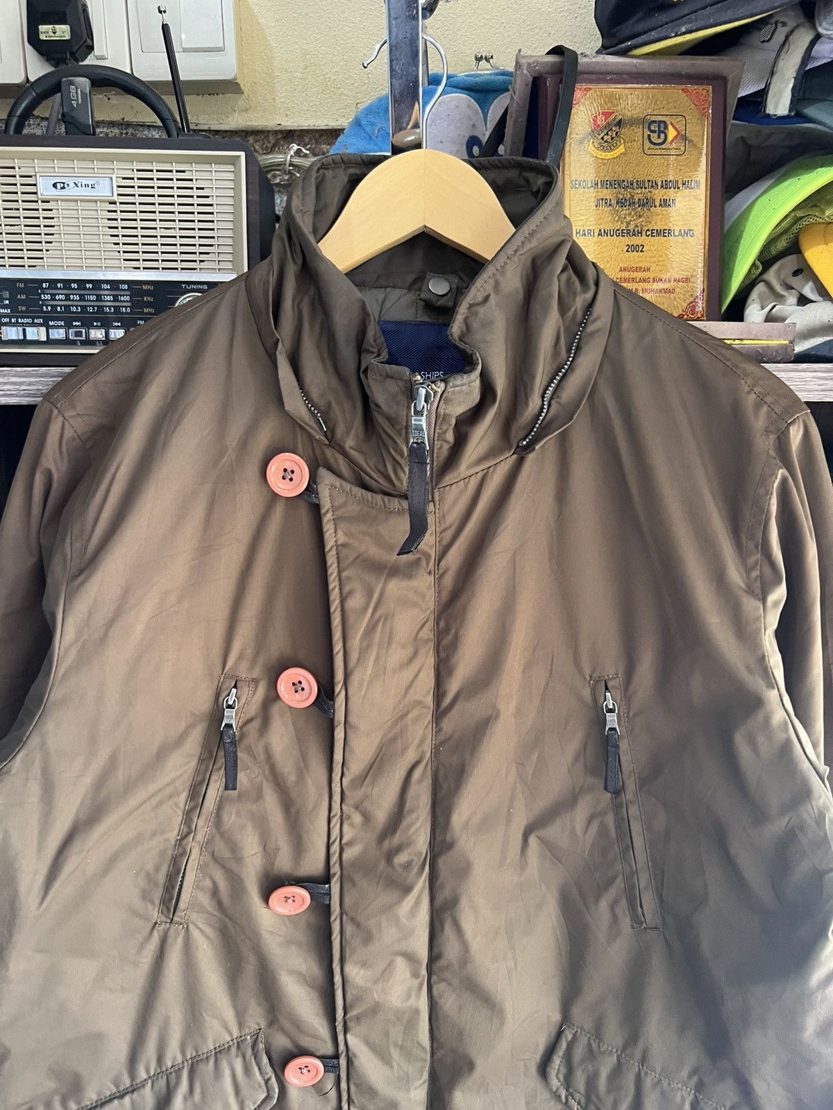 SHIPS 🔥Ships Double Zip Quilted Jacket Size US M / EU 48-50 / 2 - 4 Thumbnail