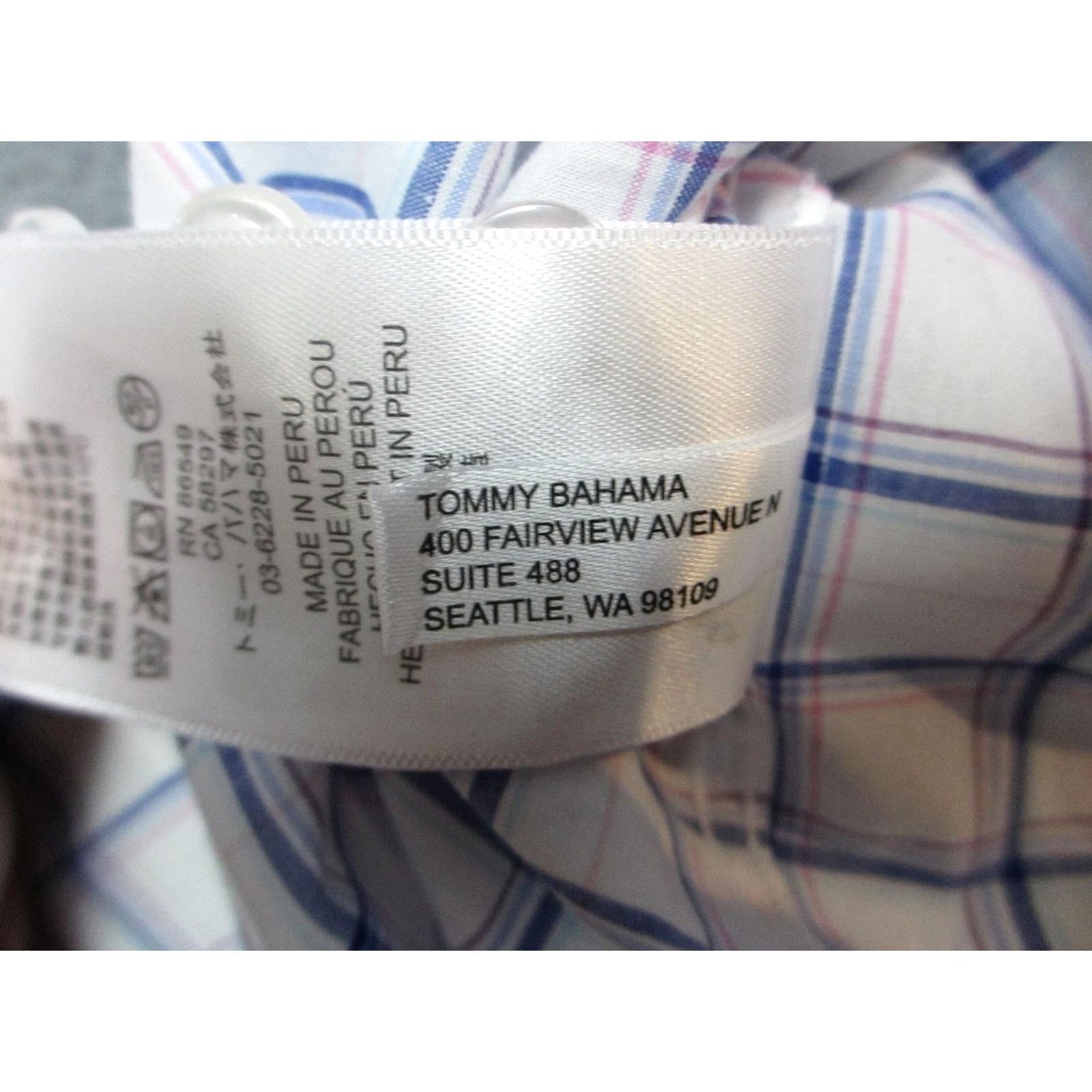 Tommy Bahama Tommy Bahama Shirt Mens XL Blue White Check Button Up Long Sleeve Pima Cotton Size US XL / EU 56 / 4 - 3 Thumbnail