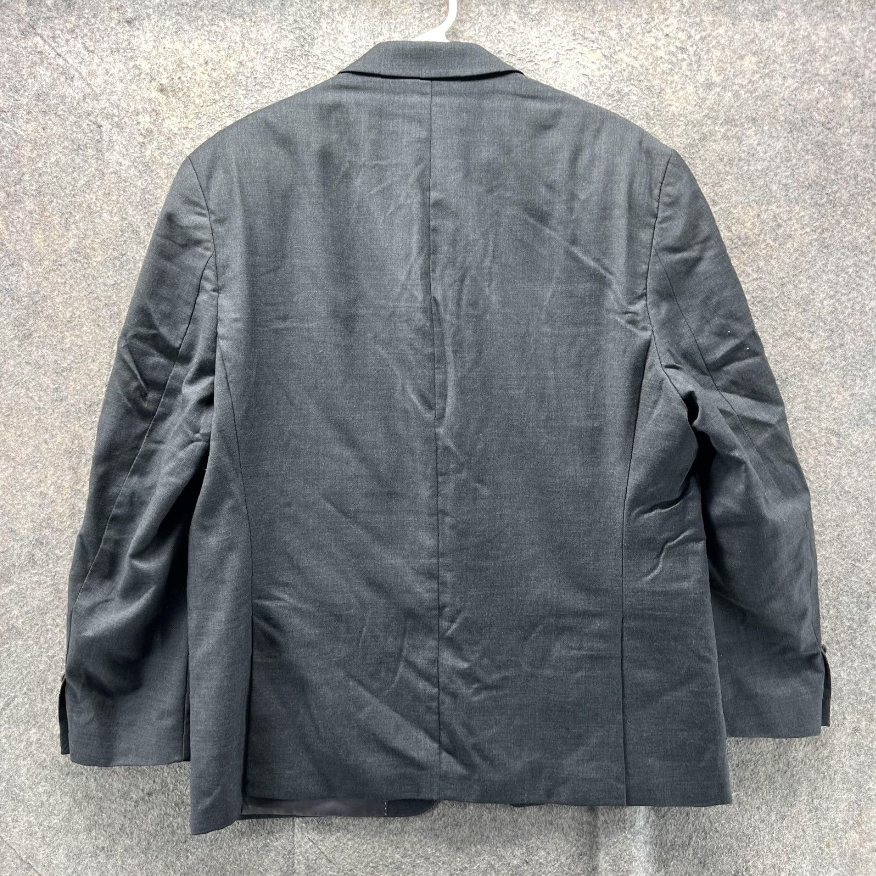Ralph Lauren Lauren Ralph Lauren Blazer Mens 44S Gray Wool Made In Canada Suit Jacket Size 44R - 2 Thumbnail