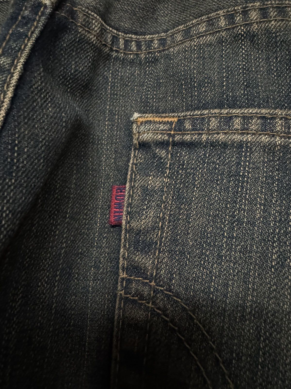 Edwin 💥SICK💥Vintage 503 Regular Rusty Insane Dark Mud Washed Jeans Size US 34 / EU 50 - 16 Thumbnail