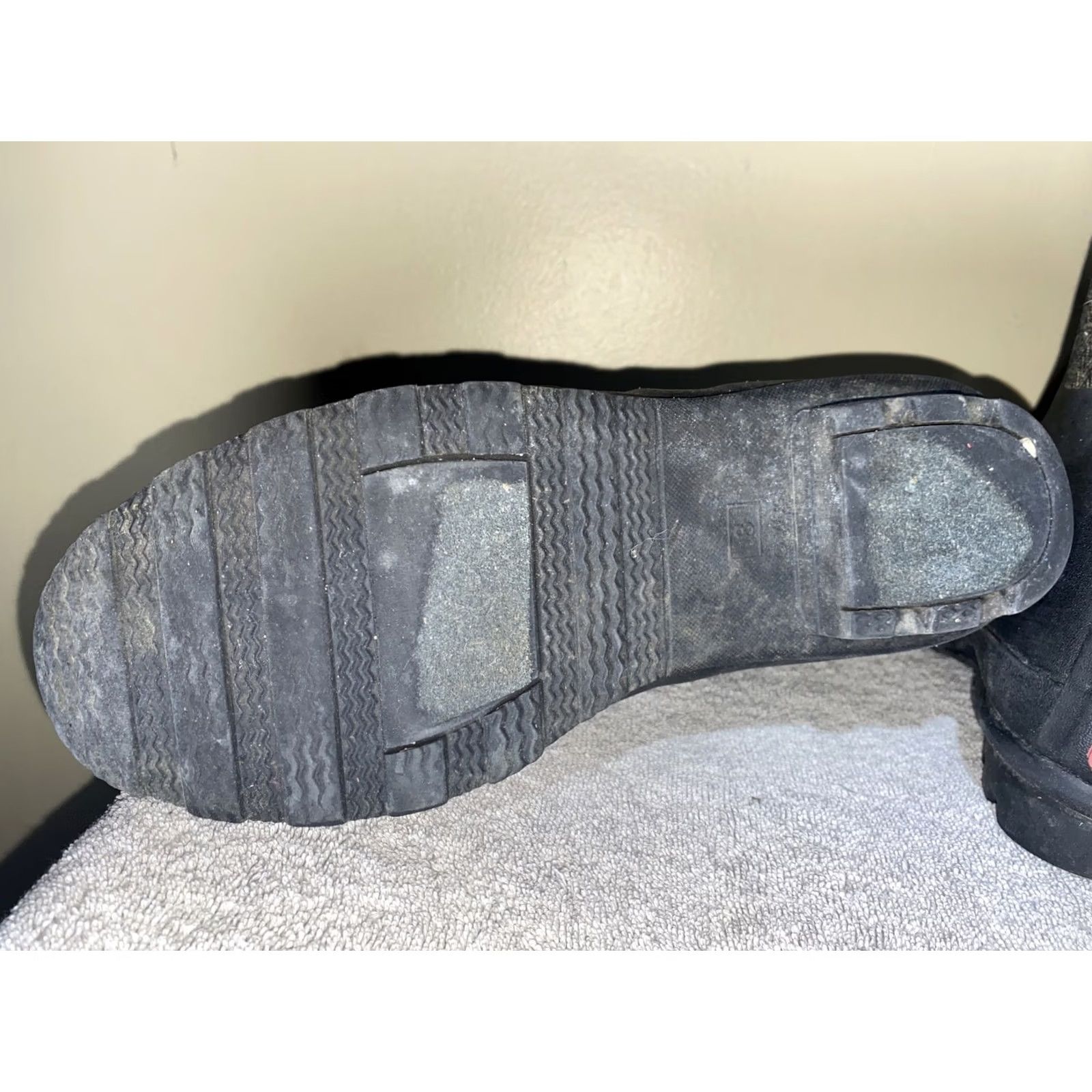 Vintage Chooka Women's Mid-Height Boots Black US 8 Chevron Riding Winter Womens Shoes/Boots Size US 8 / IT 38 - 3 Thumbnail