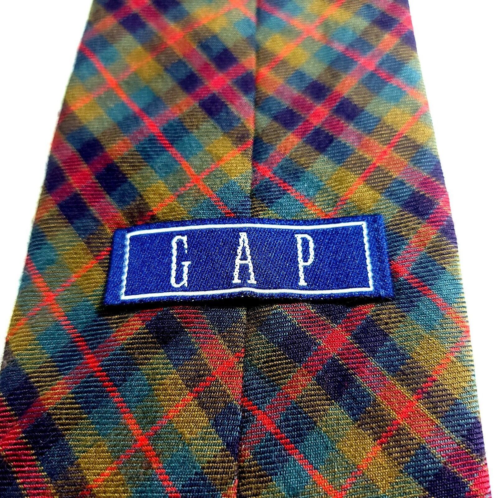 Gap Gap Rayon Wool Plaid Green Blue Red Yellow Rayon Wool Mad In Size ONE SIZE - 3 Thumbnail