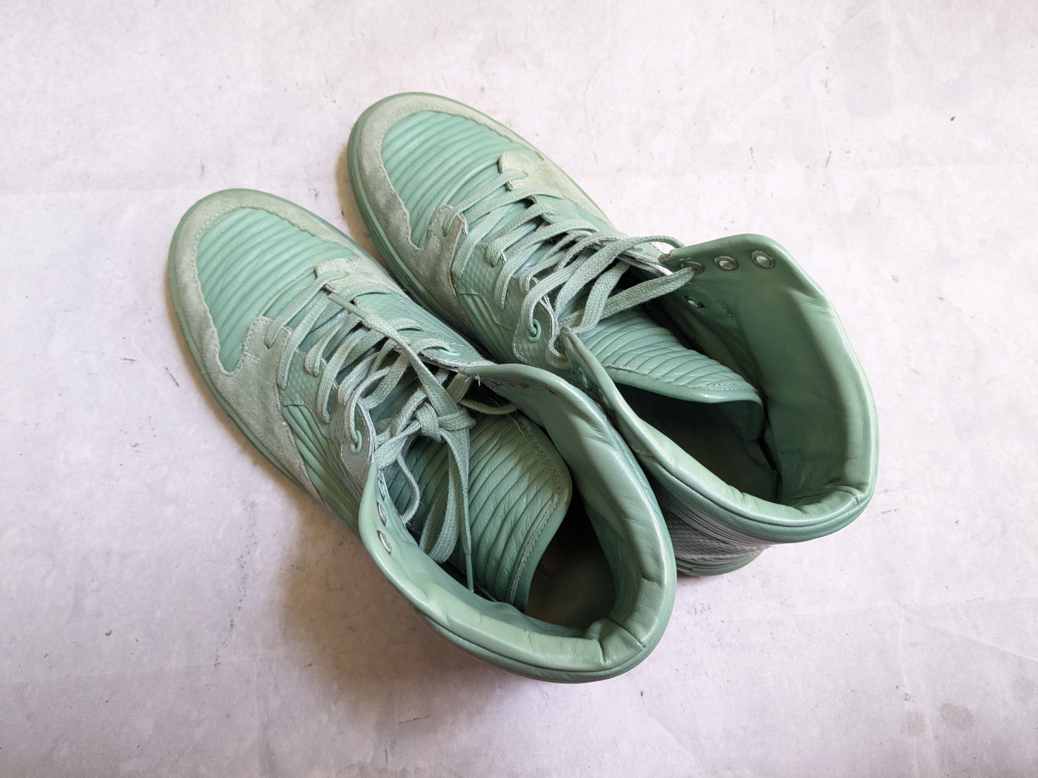 Balenciaga Balenciaga Arena High Top Sneakers Green 9 42 Cotes Leather Size US 9 / EU 42 - 15 Thumbnail