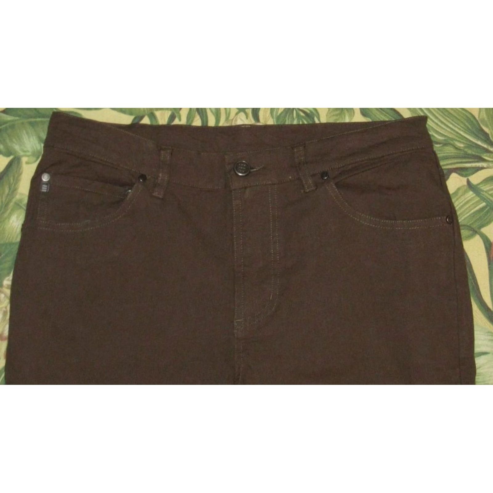 Vintage FREE FLY Tobacco Brown 5 Pocket Stretch Canvas Pants 32 x 30 NWT Mens Chino XS? Size US 32 / EU 48 - 2 Thumbnail