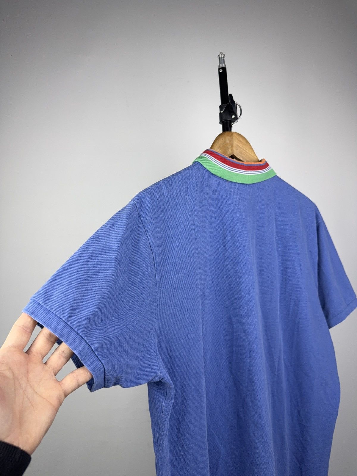 Polo Ralph Lauren Retro Ralph Lauren Multi Stripe Collar Polo Shirt Blue XL Size US XL / EU 56 / 4 - 9 Thumbnail