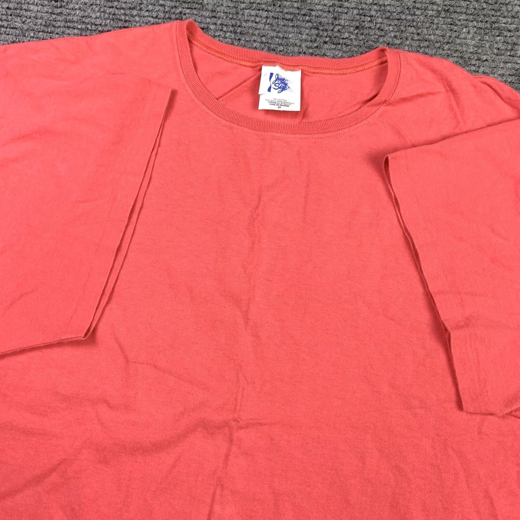 Vintage VINTAGE 90s Just My Size T-Shirt Womens Plus 3X Short Sleeve Crew Neck Pink Cotton Blank Size XXL / US 16-18 / IT 52-54 - 7 Thumbnail