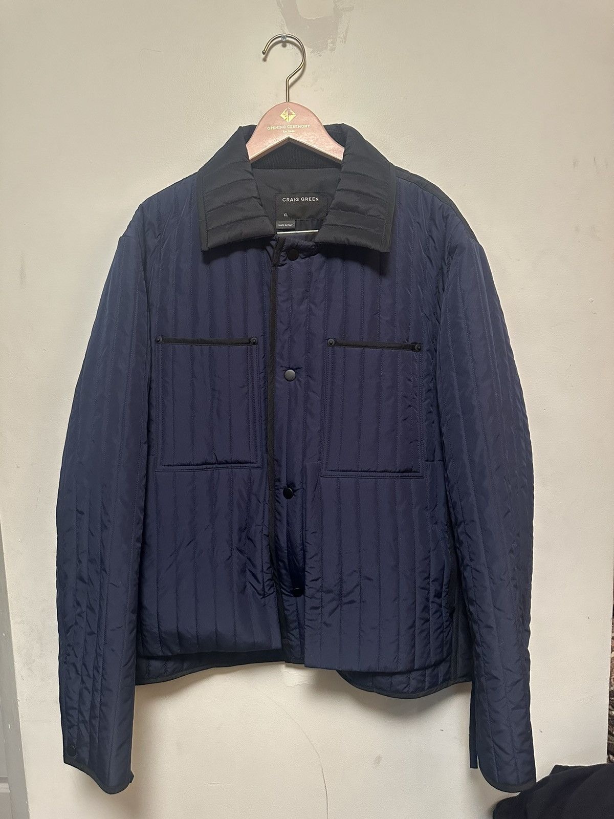 image of Craig Green Nylon Work Jacket in Blue, Men's (Size XL)