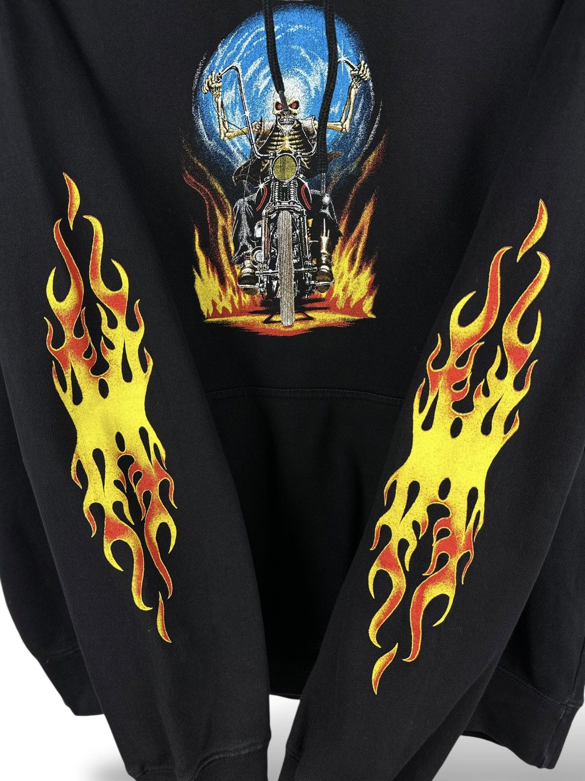 Other Vintage Skull Biker Flame Motorcycle Chopper Graphic Hoodie Size US XL / EU 56 / 4 - 12 Thumbnail