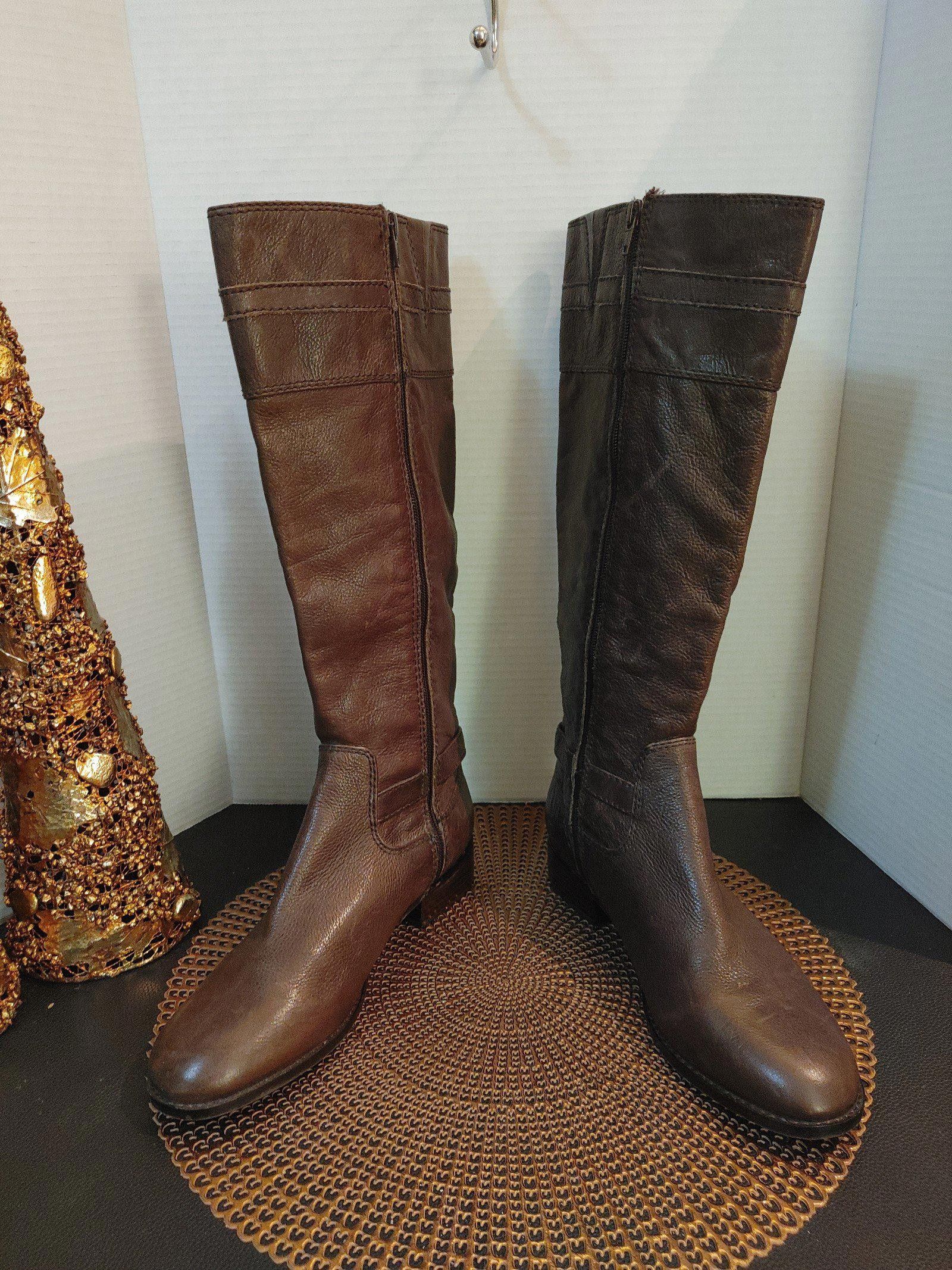 Designer Antonio Milani Leather Riding Boots Size 10M Size US 10 / IT 40 - 4 Thumbnail