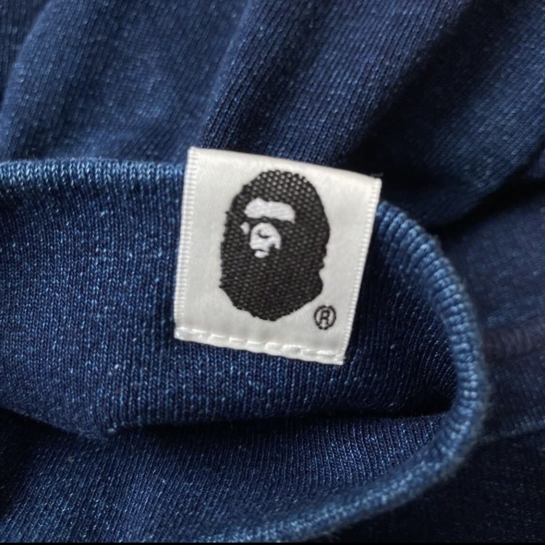 Bape Bape Pirate Store Aoyama Indigo L/S Tee Size US L / EU 52-54 / 3 - 5 Thumbnail